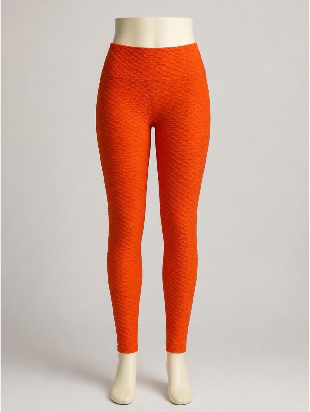 Booty by Brabants Orange Croco Skin Textured Women's Leggings OS